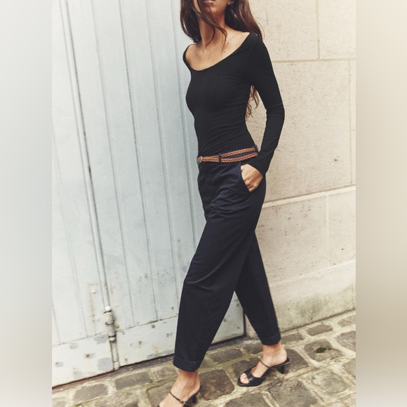 2024 Zara Braided Belted Chino Pant - Picture 2 of 7